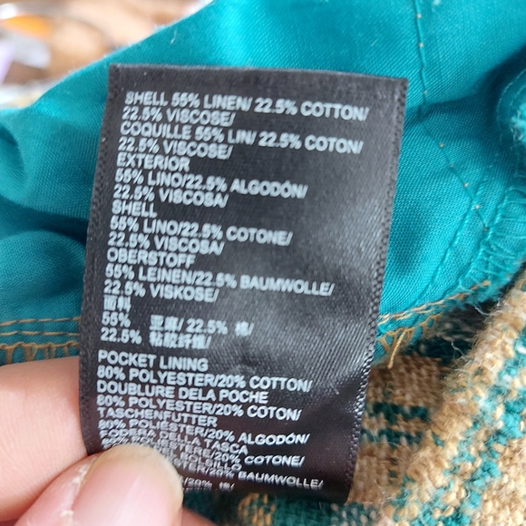 Urban Outfitters Kai Linen Plaid Baggy Pant - Picture 14 of 15